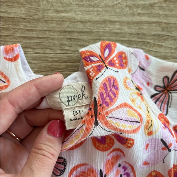 Peek girls dress size 3T nordstrom butterfly sequins - Picture 3 of 4